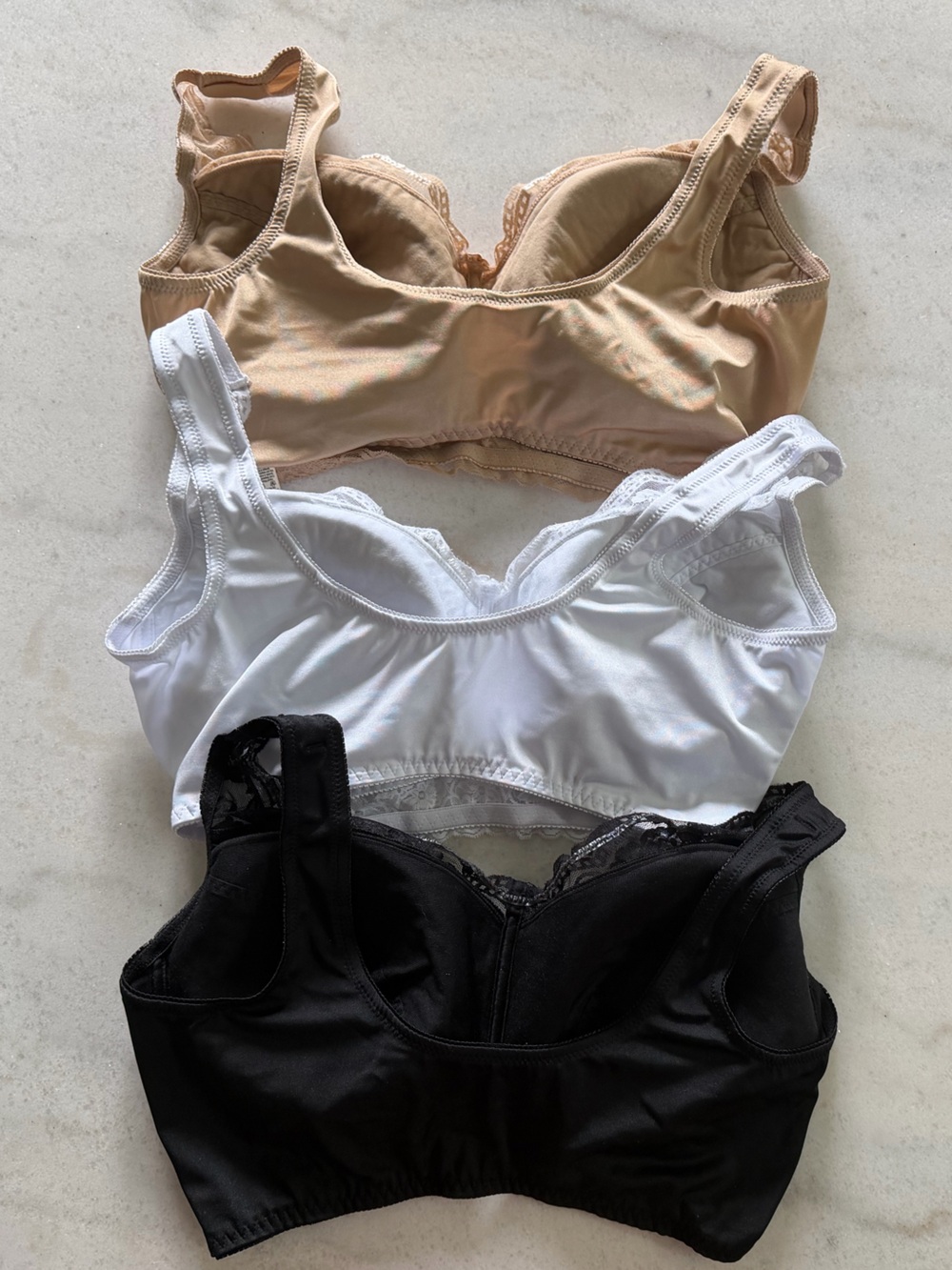 Rhonda Shear classic Pin Up Wireless Bras lace Black White Nude NWOT 1X - Picture 3 of 5